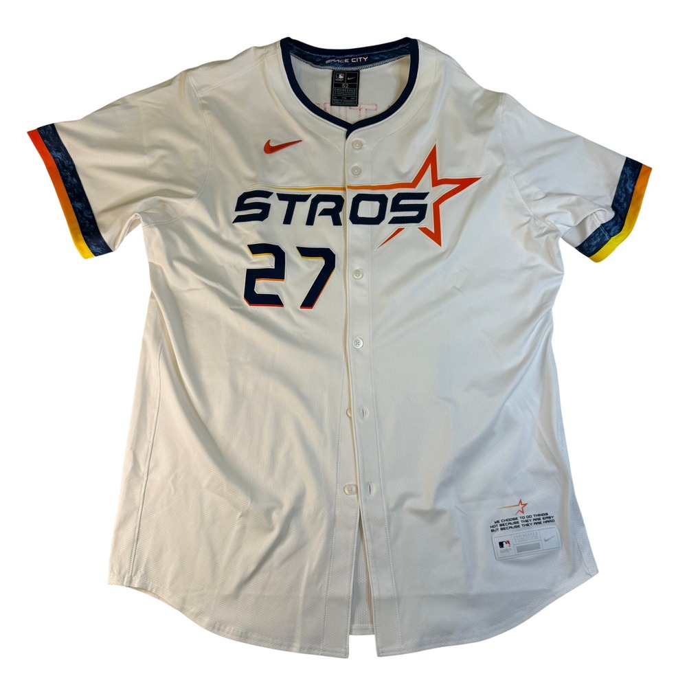 Nike Houston Astros Jose Altuve 27 City Connect Elite On Field Jersey 52 NWT